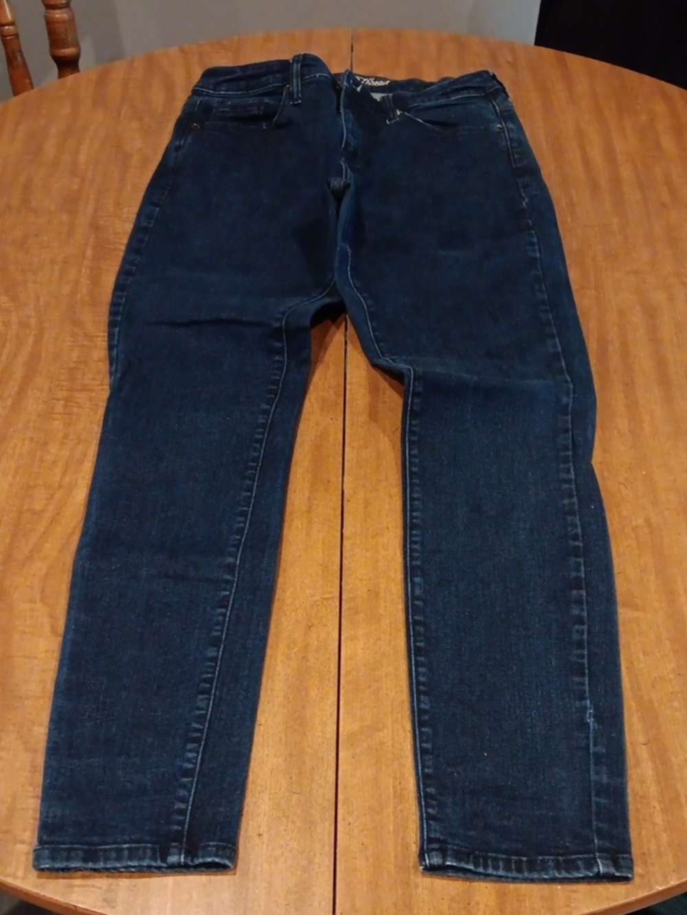 Womens Dark Blue Straight-Leg Jeans